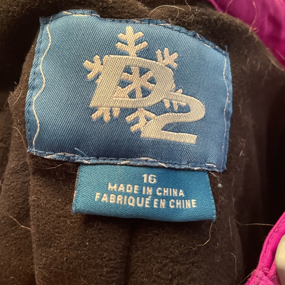 Purple D2 Juniors Snow Pants